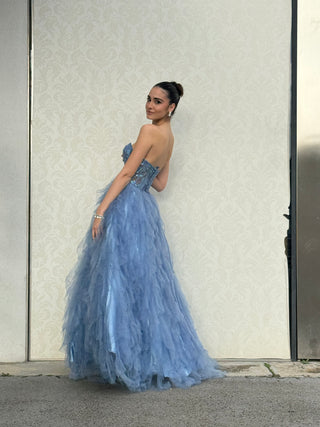 Abito Princess con gonna ampia in tulle e corpetto