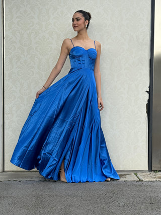 Abito Sara con corpetto e gonna plissettata