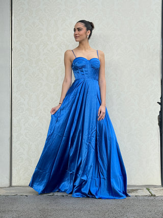 Abito Sara con corpetto e gonna plissettata