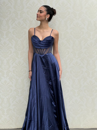 Abito Natali con spacco e corpetto