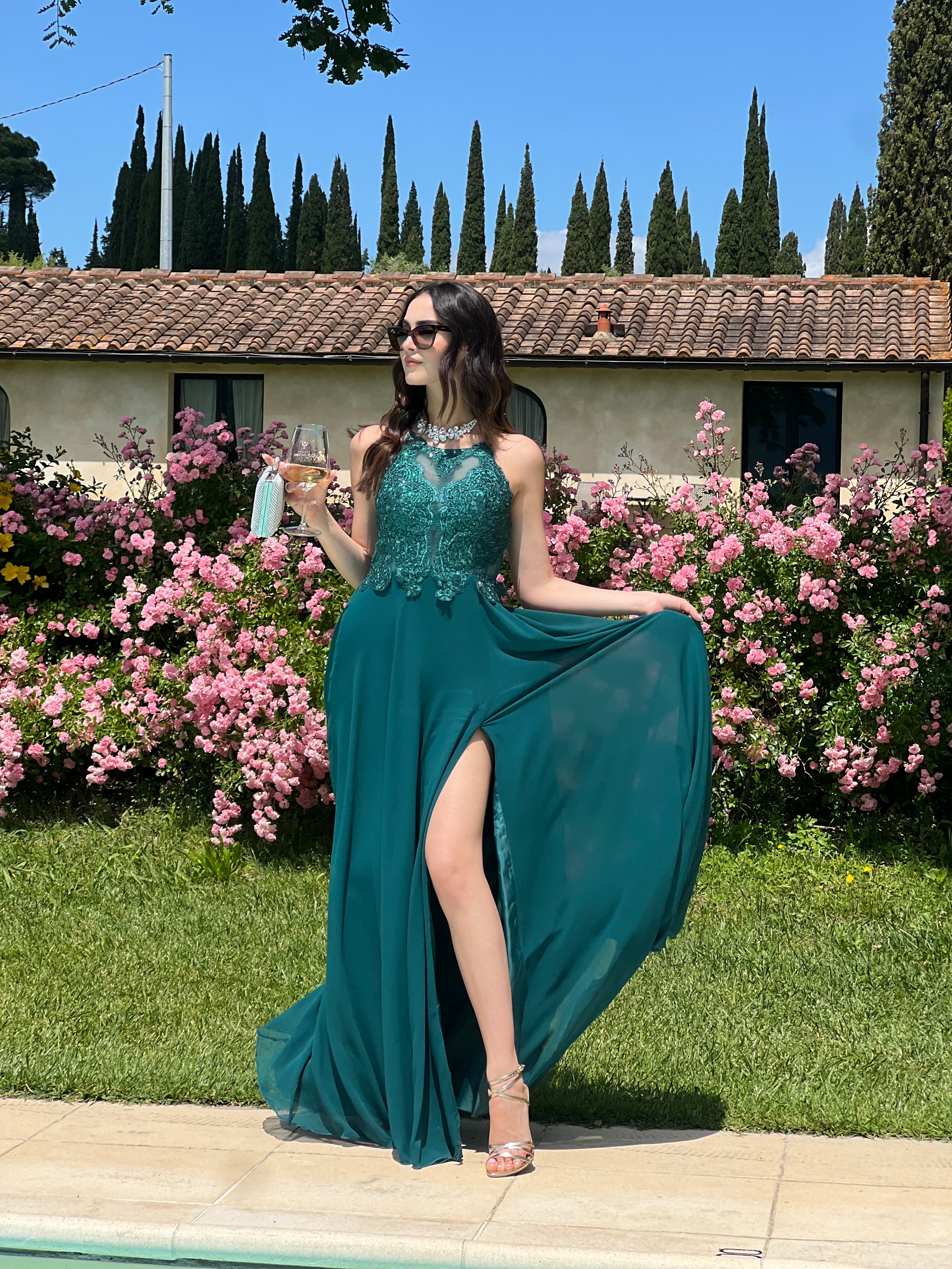 Per donna Vestito maxi Vestito svasato Verde Viola Giallo Rosa Per donna Vestito maxi Vestito svasato Verde Viola Giallo Rosa
