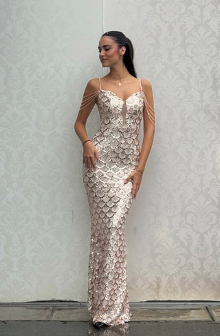 Abito Sirena con glitter e pailettes